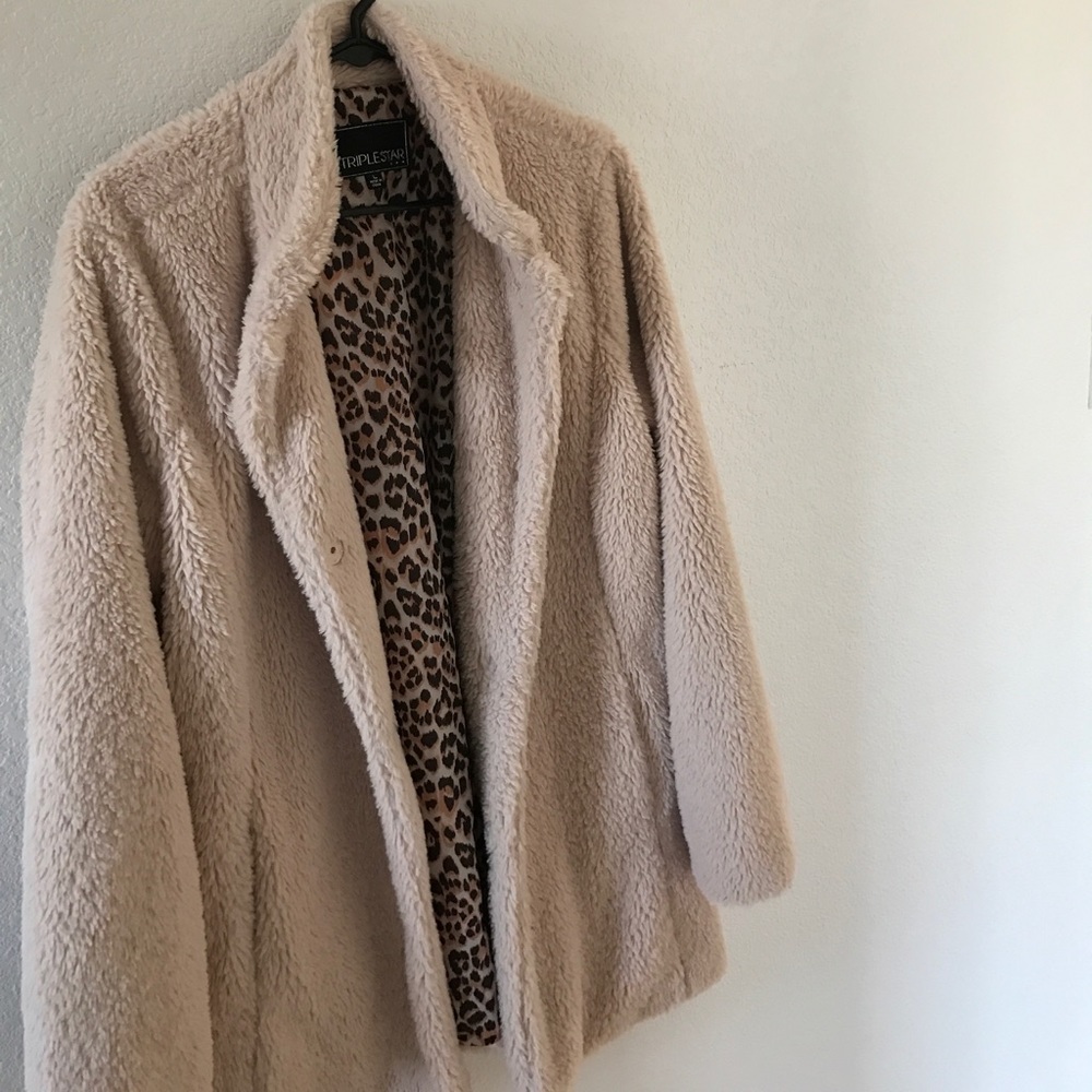 Light pink furry jacket
